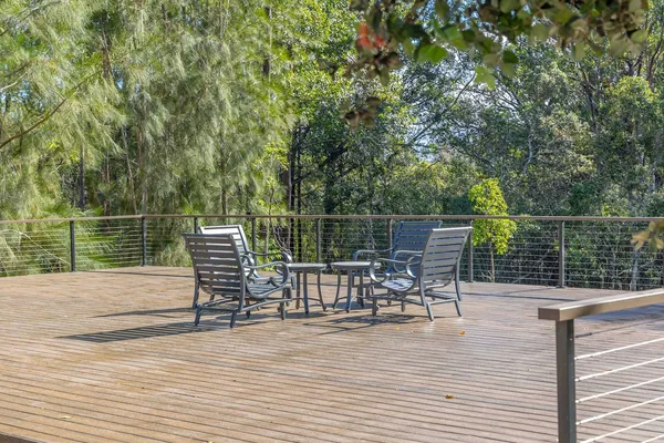 a view of a terrace with chairs