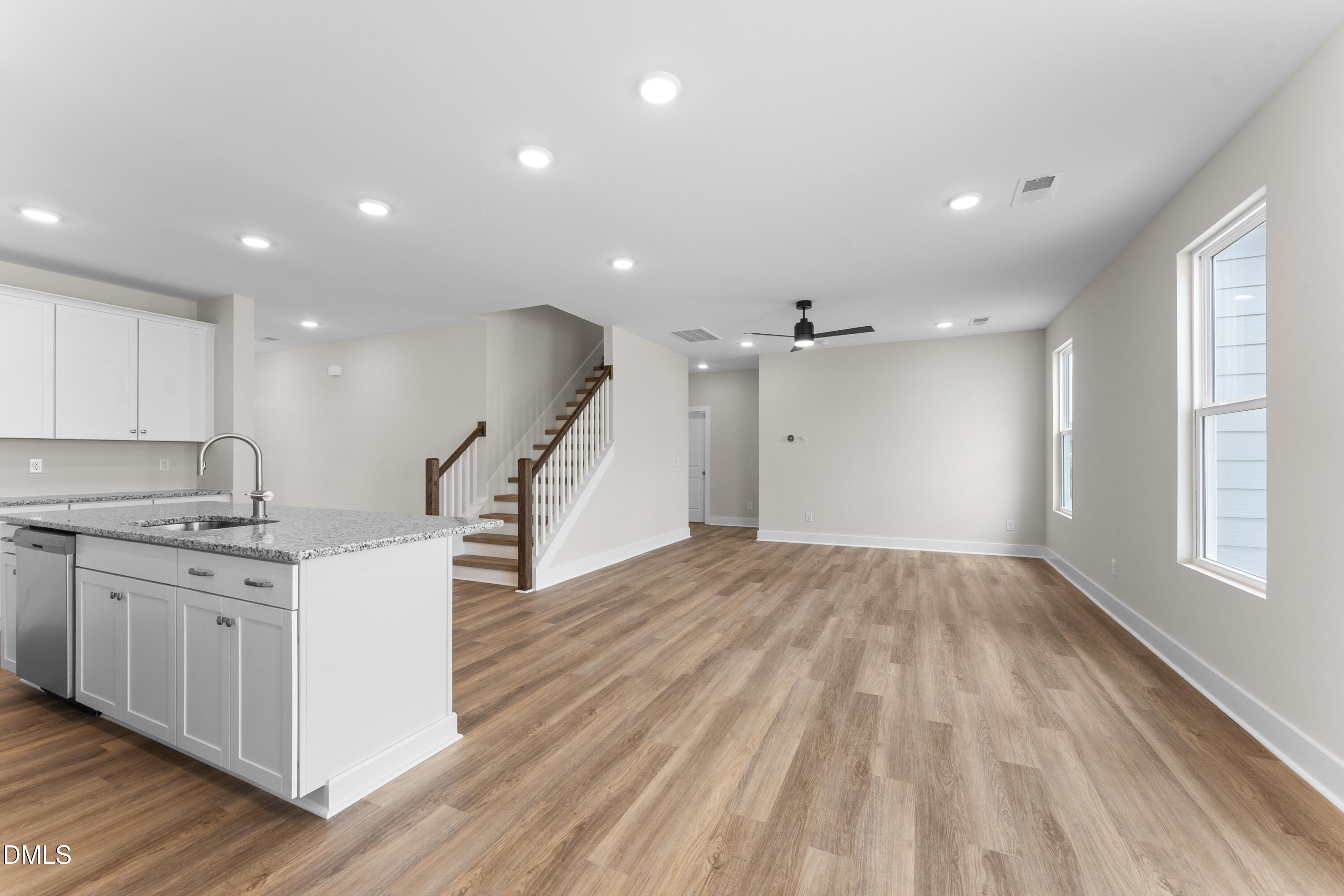 7628 New Sandy Hill Church Road Sims, NC 27880 - Photo 15 of 46 a view of kitchen with sink and wooden floor