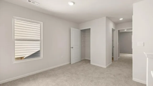 an empty room with a window