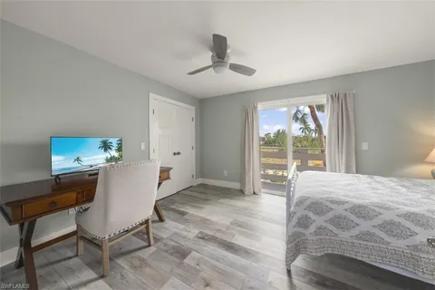 a workspace with furniture and a window