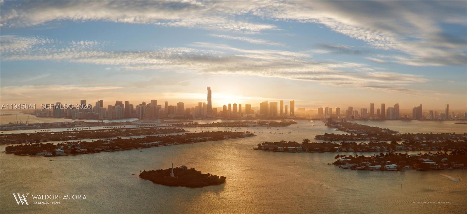 249 Northeast 3rd Street, Unit 5901 Miami, FL 33132 - Photo 9 of 26 a view of an ocean with city