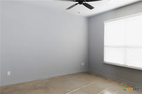 an empty room with a window