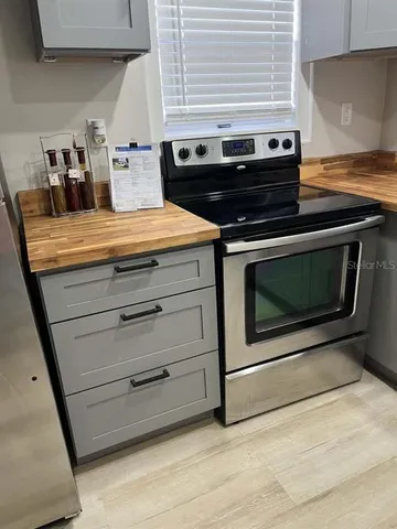 a close view of sink and cabinets