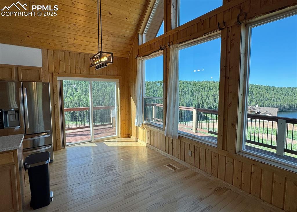 61 Muskrat Lake View Divide, CO 80814 - Photo 13 of 50 a view of empty room with wooden floor and fan