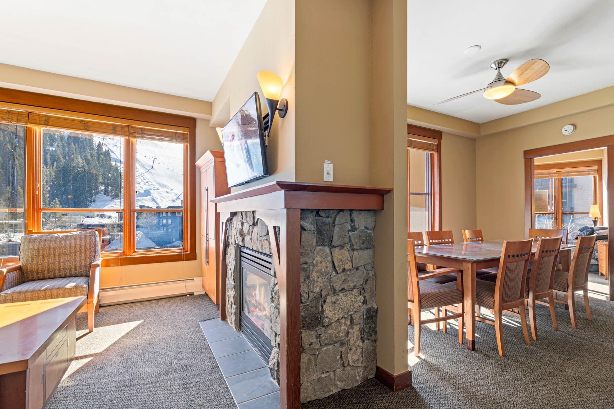 1750 Village East Road, Unit 5306 Olympic Valley, CA 96146 - Photo 7 of 21 a view of a dining room with furniture window and outside view