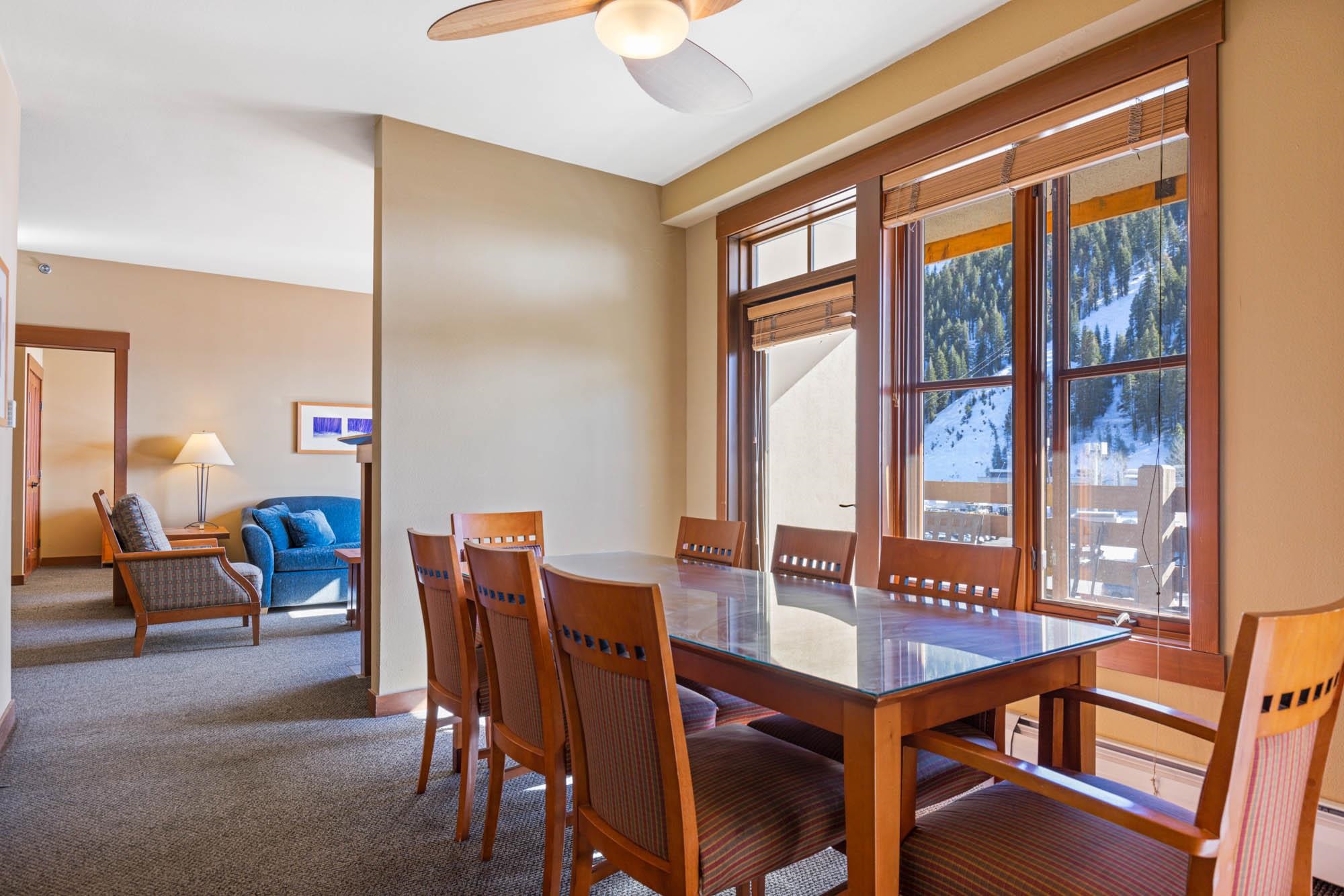 1750 Village East Road, Unit 5306 Olympic Valley, CA 96146 - Photo 8 of 21 a dining room with furniture and window
