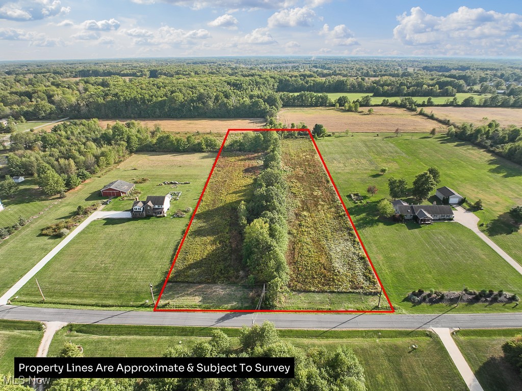 34645 Dye Road Columbia Station, OH 44028 - Photo 18 of 18 Overview of rural landscape featuring property boundaries highlighted
