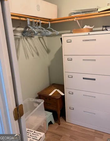 a close up of a dresser