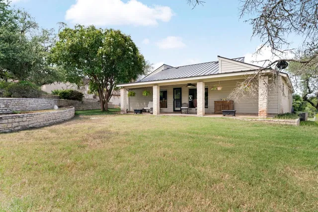 a view of an outdoor space and a yard
