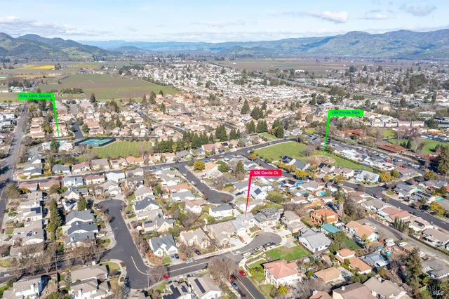 a view of city and mountain