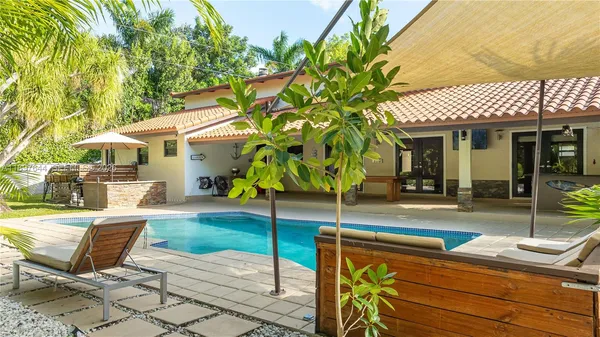a kitchen with kitchen island a sink appliances and cabinets