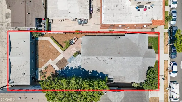 an aerial view of a city