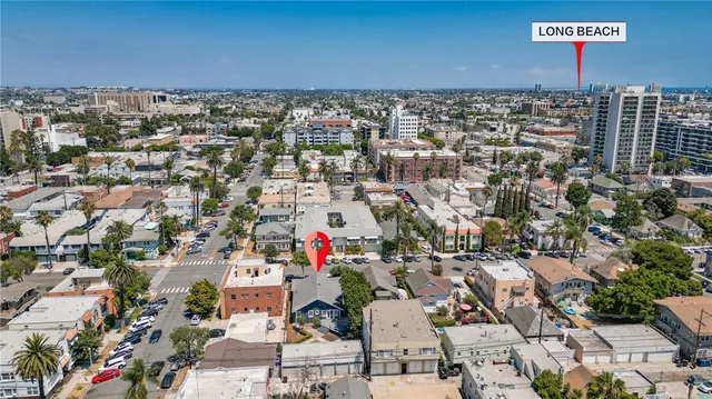 an aerial view of multiple house