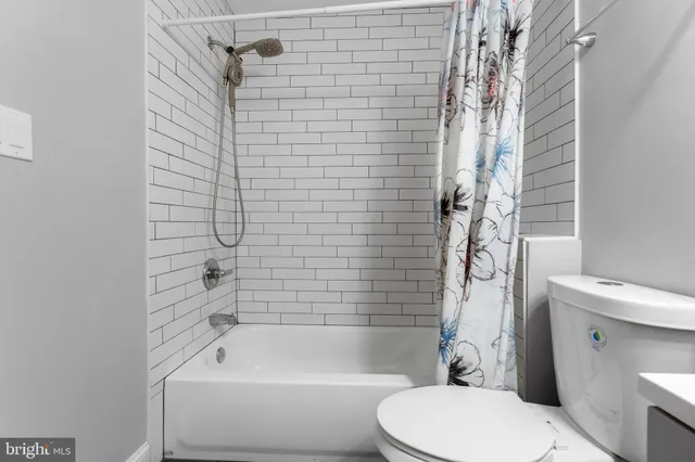a bathroom with a toilet and a bathtub