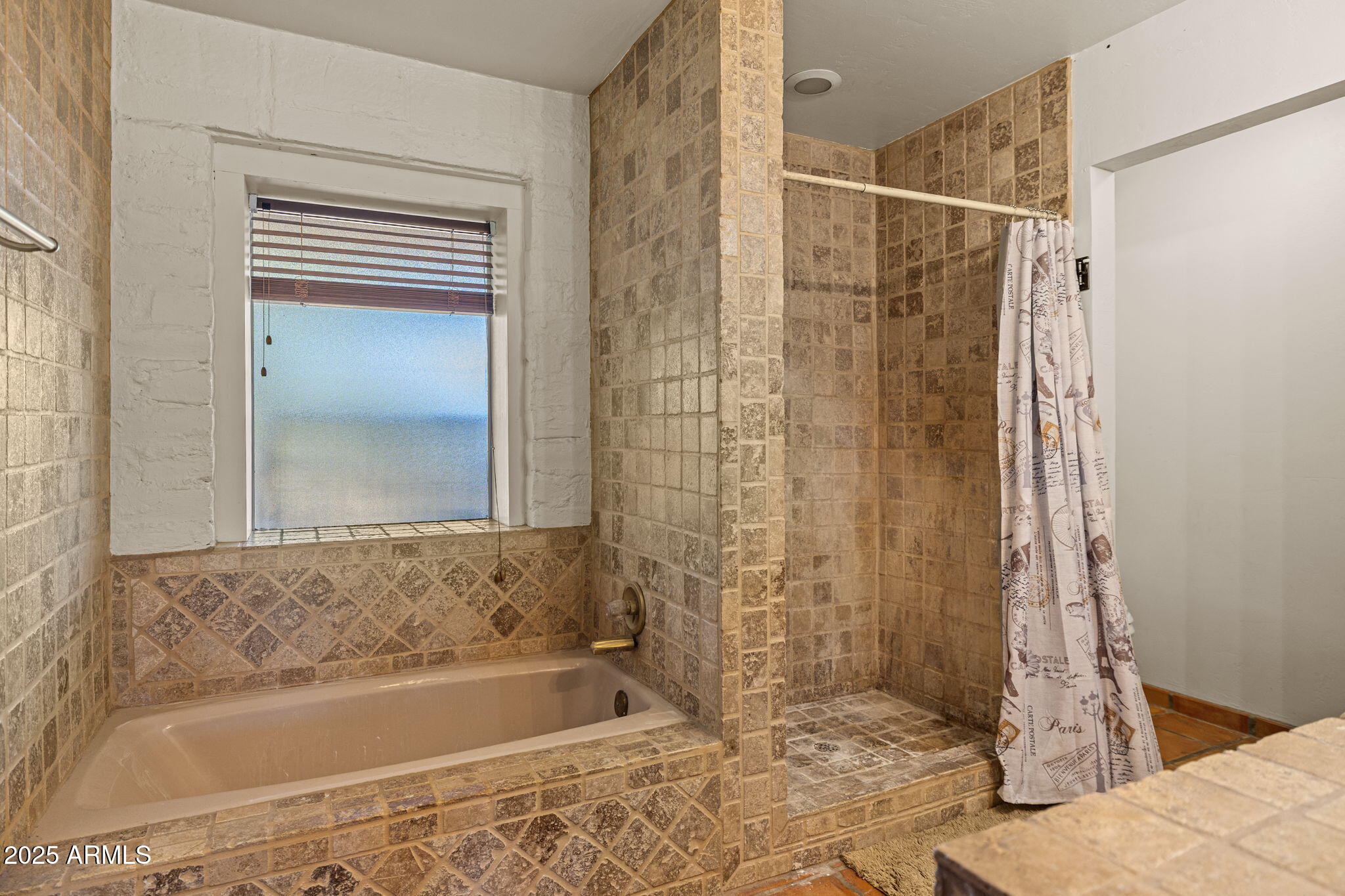 6319 East Lowden Road Cave Creek, AZ 85331 - Photo 33 of 52 a bathroom with a bathtub and shower