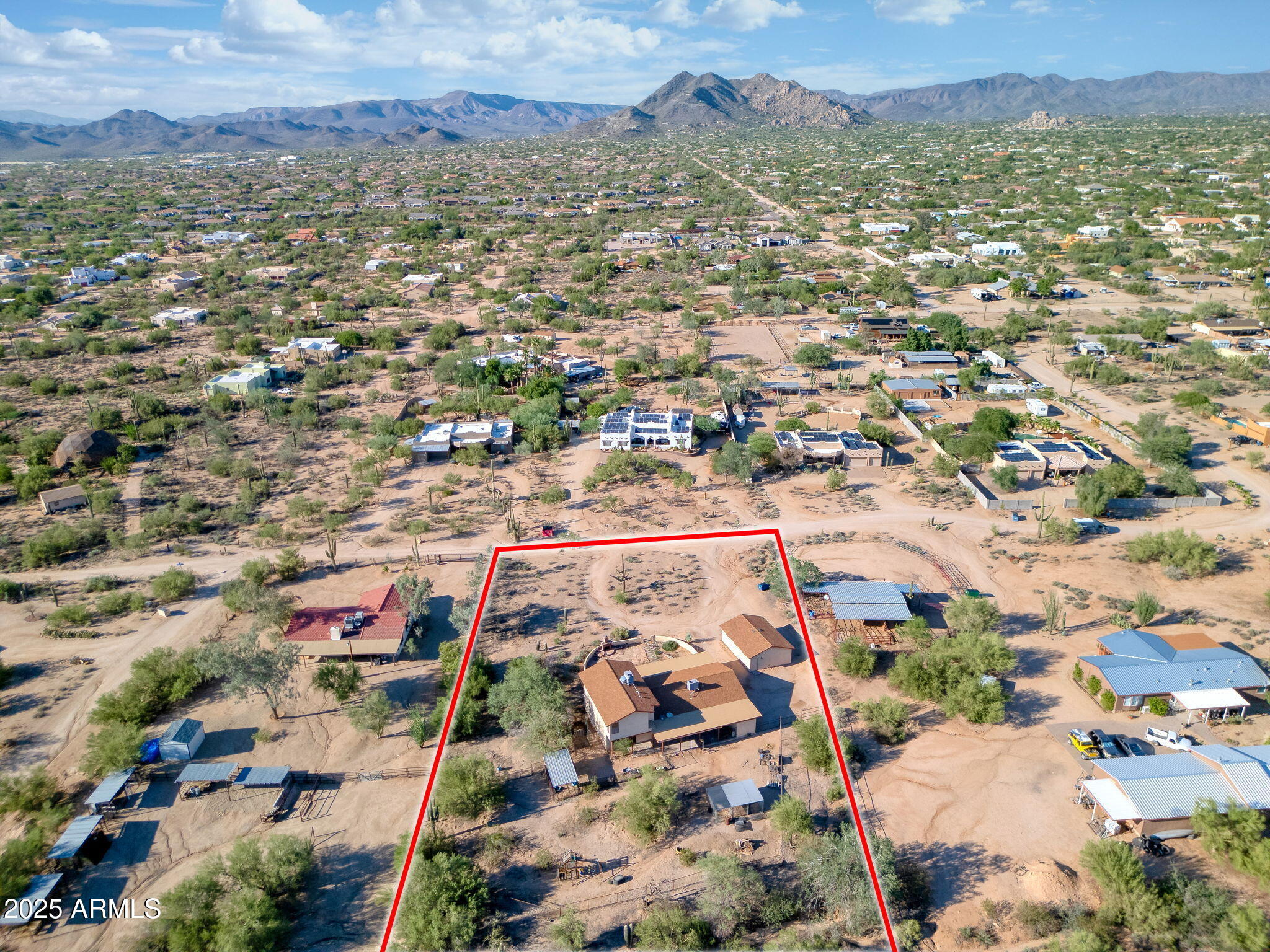 6319 East Lowden Road Cave Creek, AZ 85331 - Photo 7 of 52 an aerial view of residential houses with outdoor space