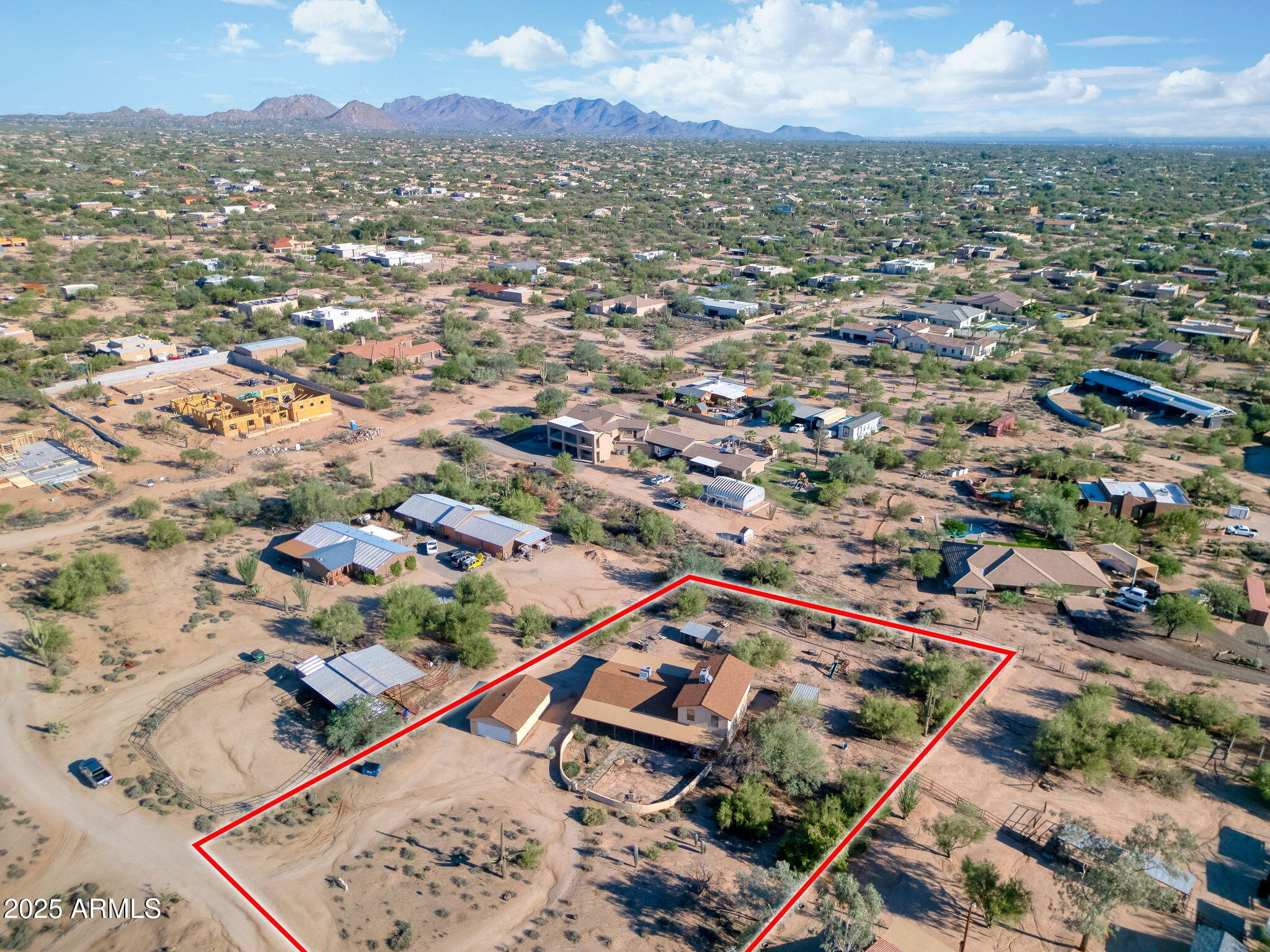 6319 East Lowden Road Cave Creek, AZ 85331 - Photo 8 of 52 an aerial view of residential houses with outdoor space