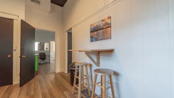 a view of entryway with workspace