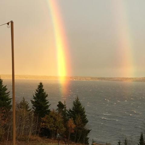 30 Rocky Point Road Stockton Springs, ME 04981 - Photo 28 of 31 Double rainbow from back deck