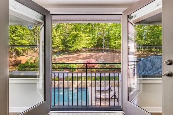 a view of a bunch of trees