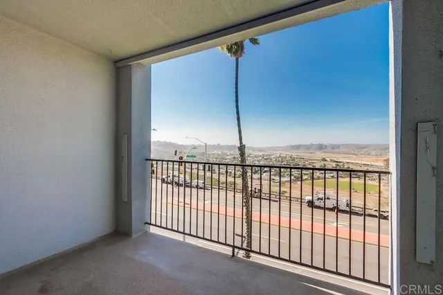 a view of a balcony
