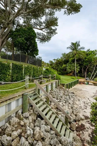 a view of yard with green space