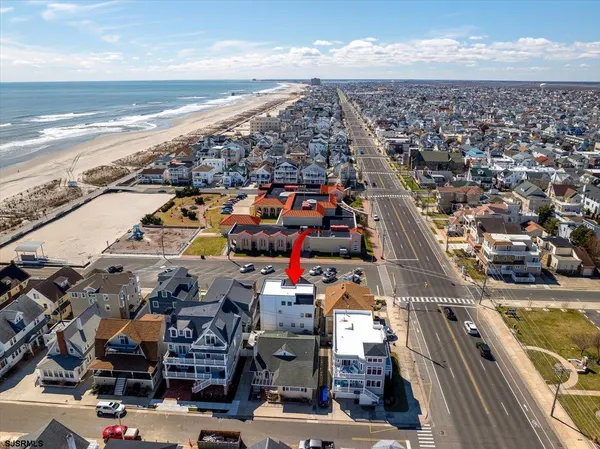 a view of an ocean and beach