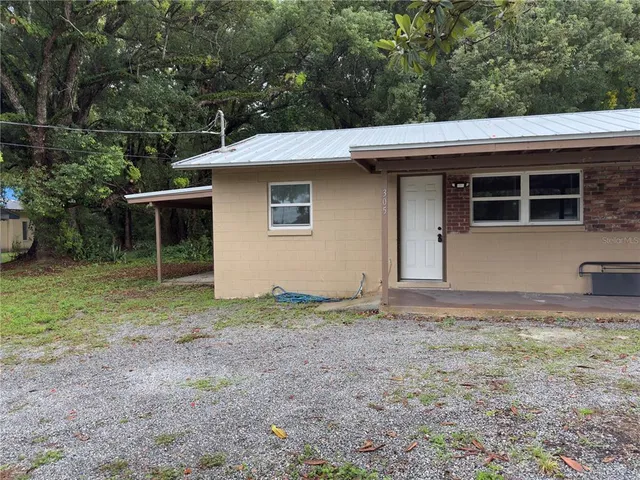 a backyard of a house