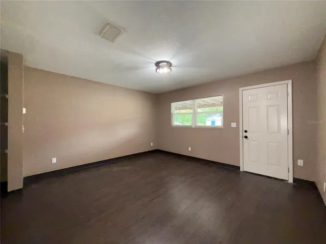 an empty room with a window