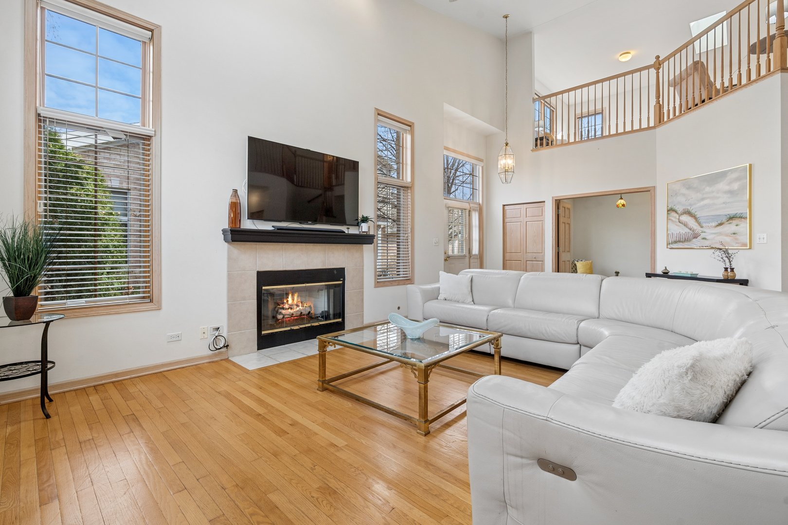 1738 Park Ridge Point Park Ridge, IL 60068 - Photo 5 of 27 a living room with furniture and a fireplace