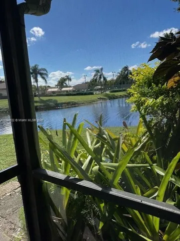 a view of lake from a window