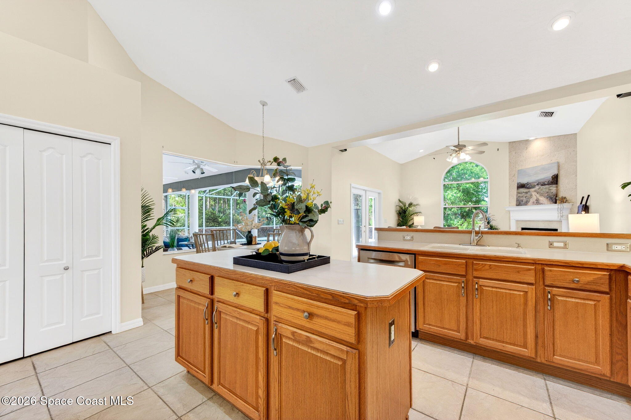 4404 Long Lake Road Melbourne, FL 32934 - Photo 22 of 92 View to the Pool Area