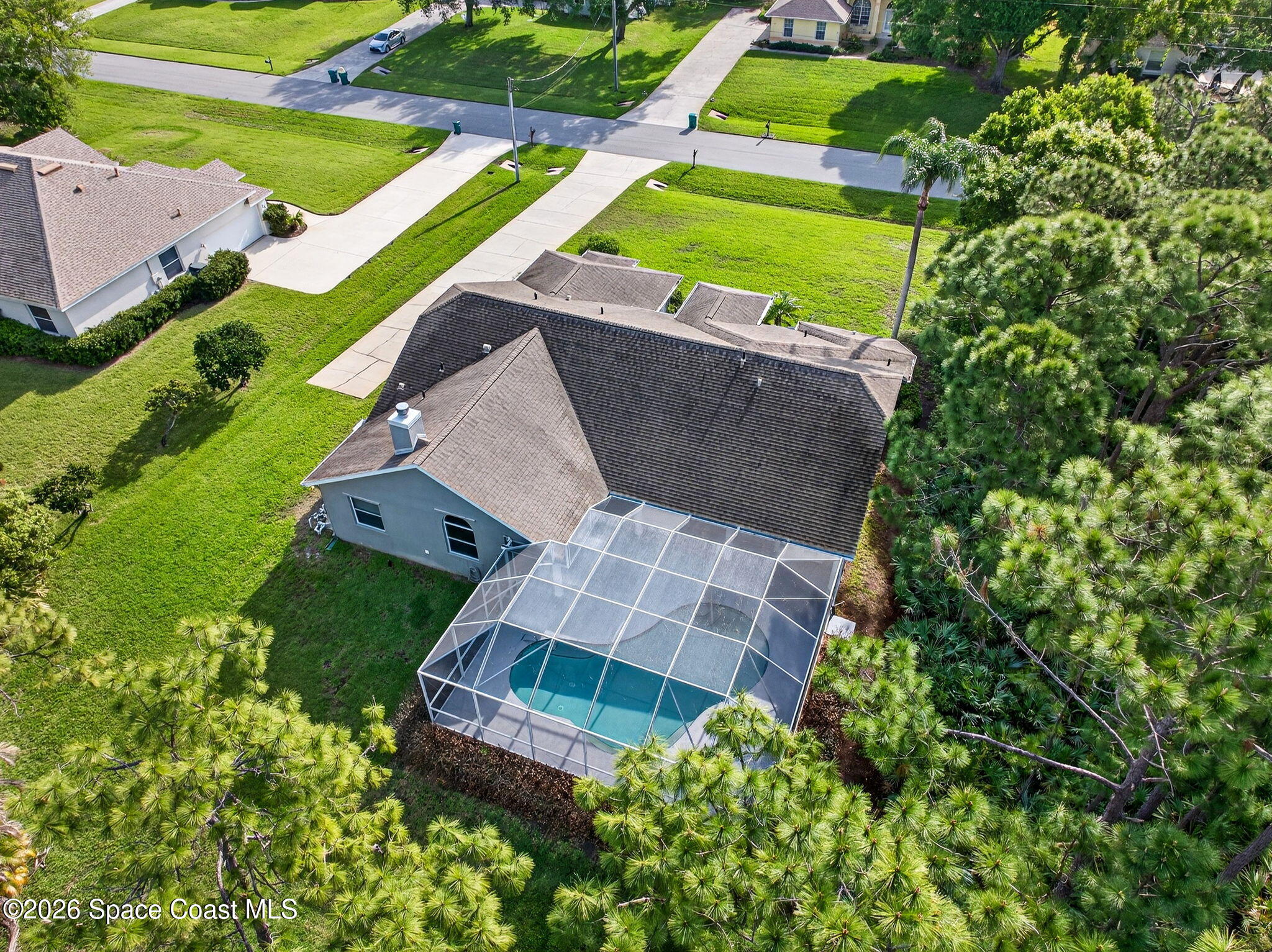 4404 Long Lake Road Melbourne, FL 32934 - Photo 62 of 92 Aerial View from the back