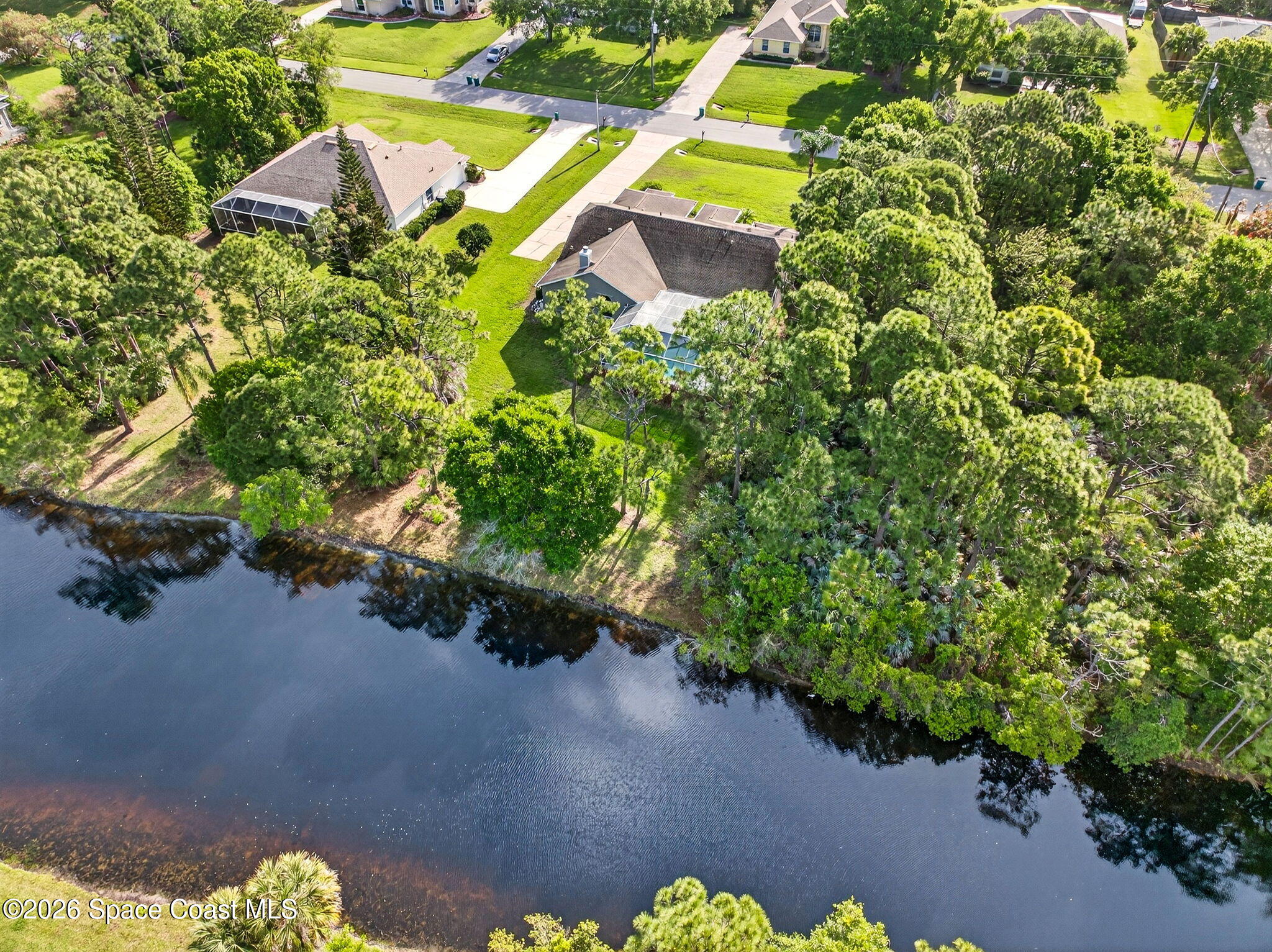 4404 Long Lake Road Melbourne, FL 32934 - Photo 69 of 92 Aerial View of the back