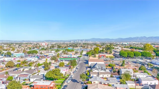 an aerial view of a city