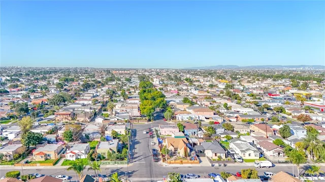 a view of a city with tall buildings
