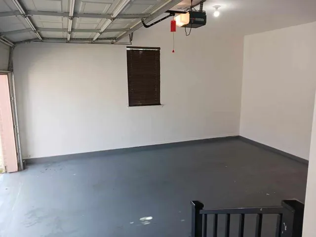 a view of a room with racks