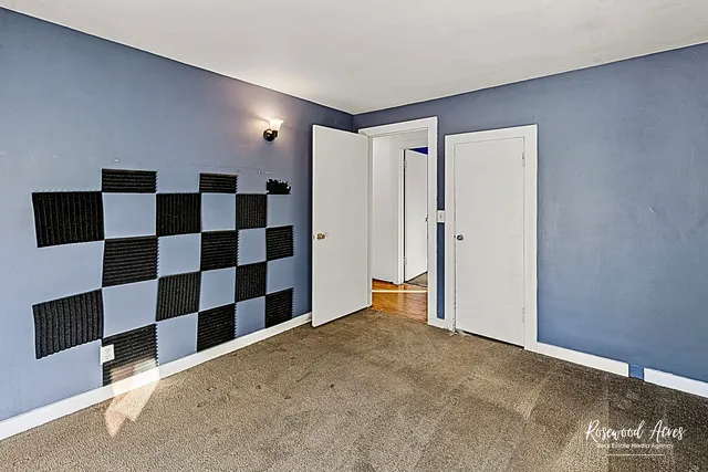 a view of a big room with a fireplace