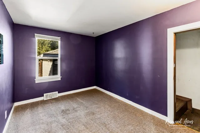 a view of a livingroom with a window