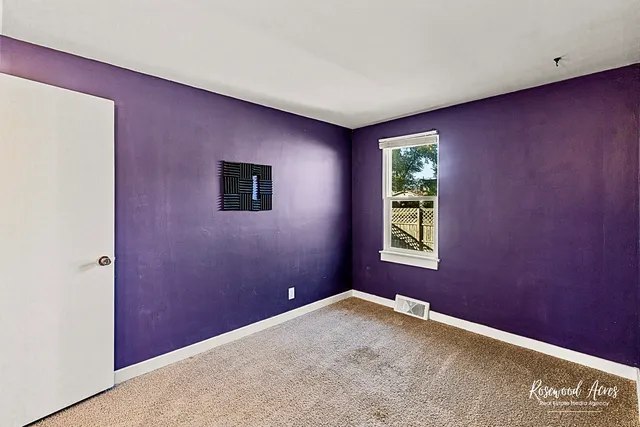 a view of a livingroom with a window