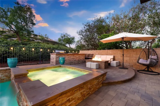 an aerial view of residential houses and outdoor space