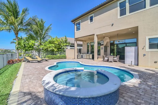 a view of outdoor space yard and swimming pool
