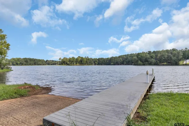 a view of river and deck