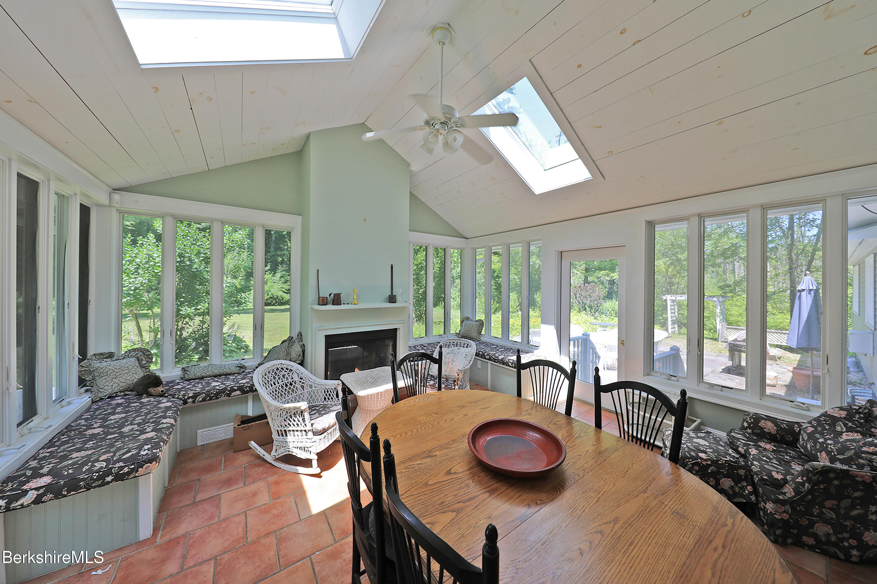 15 Interlaken Cross Road Stockbridge, MA 01262 - Photo 17 of 47 Dining with walls of windows