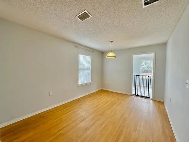 a view of small space with racks on the wall