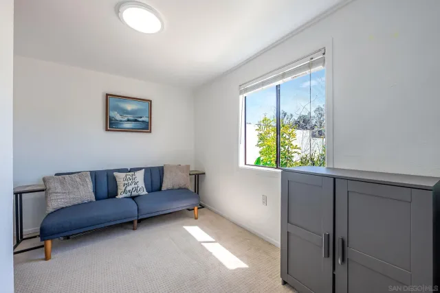 a view of a garden with plants and wooden fence