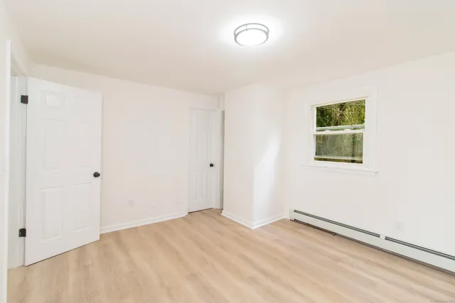 an empty room with a window