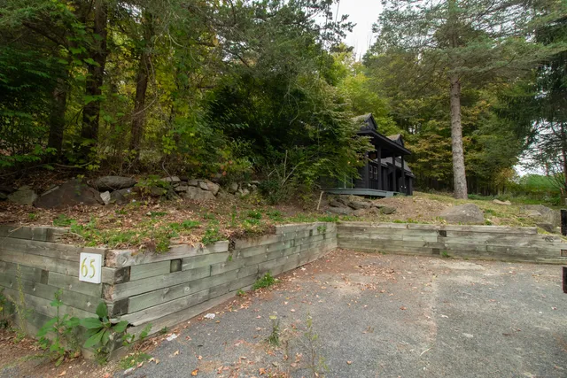 a view of backyard with green space