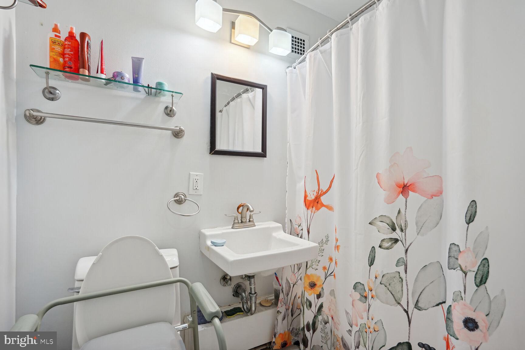 1301 Delaware Avenue Southwest, Unit N816 Washington, DC 20024 - Photo 11 of 16 a bathroom with a sink and a mirror