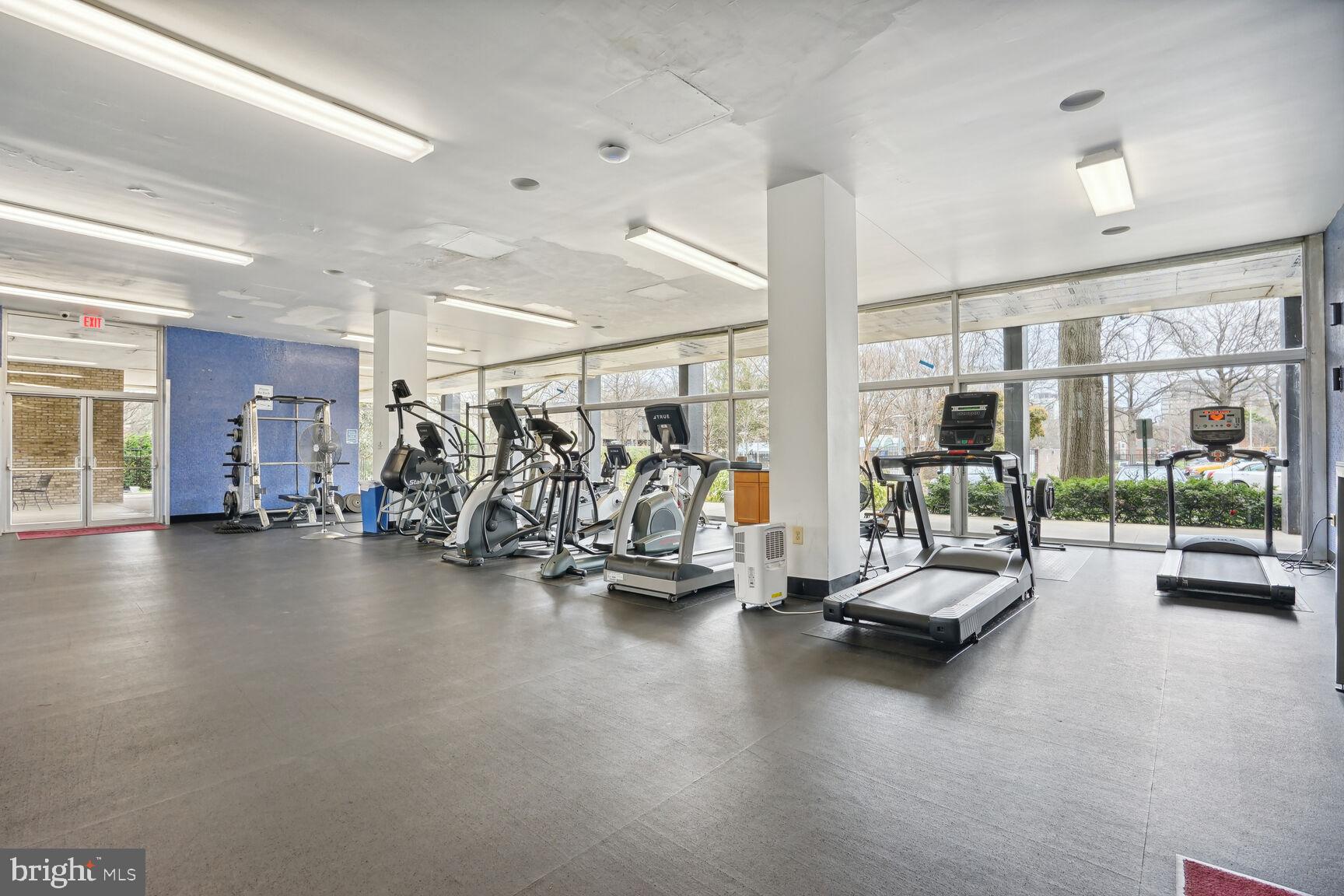 1301 Delaware Avenue Southwest, Unit N816 Washington, DC 20024 - Photo 14 of 16 a view of a room with gym equipment